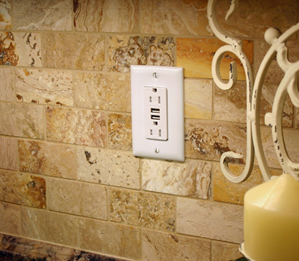 Combination USB Chargers offer homeowners the ability to charge virtually any electronic device directly from a standard outlet.